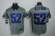 Wholesale Cheap Nike Ravens #52 Ray Lewis Grey Shadow Men's Stitched NFL Elite Jersey