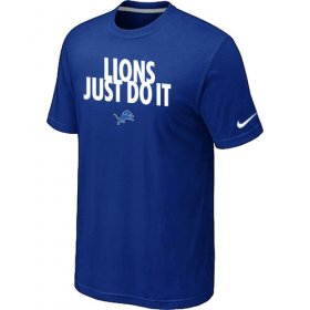 Wholesale Cheap Nike Detroit Lions Just Do It Blue T-Shirt