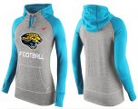 Wholesale Cheap Women's Nike Jacksonville Jaguars Performance Hoodie Grey & Blue