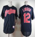 Wholesale Cheap Indians #12 Francisco Lindor Navy Blue Cool Base Stitched MLB Jersey