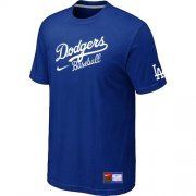 Wholesale Cheap Los Angeles Dodgers Nike Short Sleeve Practice MLB T-Shirt Blue