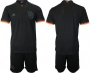 Wholesale Cheap Men 2020-2021 European Cup Germany away black blank Adidas Soccer Jersey