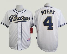 Wholesale Cheap Padres #4 Wil Myers White Cool Base Stitched MLB Jersey
