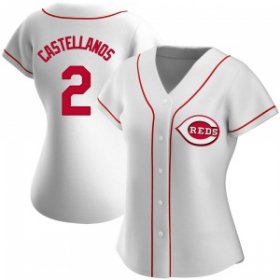 Women\'s Nick Castellanos Cincinnati Reds Authentic White jersey