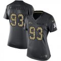 Wholesale Cheap Nike Ravens #93 Calais Campbell Black Women's Stitched NFL Limited 2016 Salute to Service Jersey