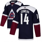 Wholesale Cheap Adidas Avalanche #14 Blake Comeau Navy Alternate Authentic Stitched NHL Jersey