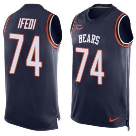 Wholesale Cheap Nike Bears #74 Germain Ifedi Navy Blue Team Color Men\'s Stitched NFL Limited Tank Top Jersey