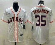 Wholesale Cheap Men's Houston Astros #35 Justin Verlander White Stitched MLB Cool Base Nike Jersey