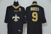 Wholesale Cheap Men's New Orleans Saints #9 Drew Brees Black 2020 Big Logo Number Vapor Untouchable Stitched NFL Nike Fashion Limited Jersey