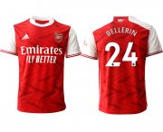 Wholesale Cheap Men 2020-2021 club Arsenal home aaa version 24 red Soccer Jerseys