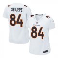 Wholesale Cheap Nike Broncos #84 Shannon Sharpe White Women's Stitched NFL Game Event Jersey