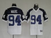Wholesale Cheap Cowboys #94 DeMarcus Ware White Thanksgiving Stitched Throwback NFL Jersey