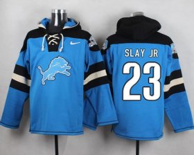 Wholesale Cheap Nike Lions #23 Darius Slay Jr Blue Player Pullover NFL Hoodie