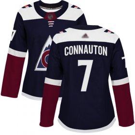 Wholesale Cheap Adidas Avalanche #7 Kevin Connauton Navy Alternate Authentic Women\'s Stitched NHL Jersey