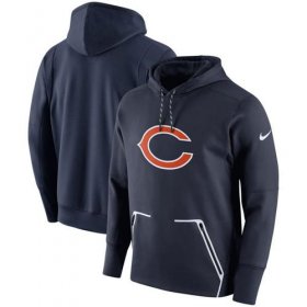 Wholesale Cheap Men\'s Chicago Bears Nike Navy Champ Drive Vapor Speed Performance Pullover Hoodie