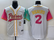 Wholesale Cheap Men's San Diego Padres #2 Xander Bogaerts White Number NEW 2023 City Connect Cool Base Stitched Jersey