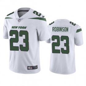 Cheap Men\'s New York Jets #23 James Robinson White Vapor Untouchable Limited Stitched Jersey