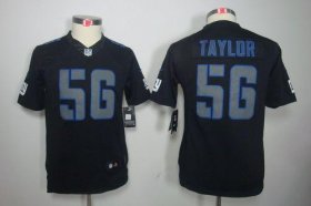 Wholesale Cheap Nike Giants #56 Lawrence Taylor Black Impact Youth Stitched NFL Limited Jersey
