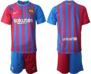 Wholesale Cheap Men 2021-2022 Club Barcelona home red blank Nike Soccer Jerseys