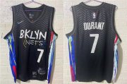 Wholesale Cheap Men's Brooklyn Nets #7 Kevin Durant NEW Black 2021 City Edition Swingman Stitched NBA Jersey
