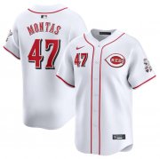 Cheap Men's Cincinnati Reds #47 Frankie Montas White Home Limited Stitched Baseball Jersey