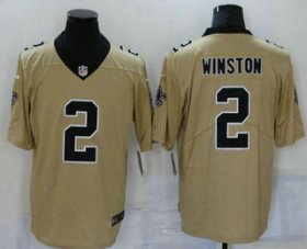 Wholesale Cheap Men\'s New Orleans Saints #2 Jameis Winston Gold 2019 Inverted Legend Stitched NFL Nike Limited Jersey