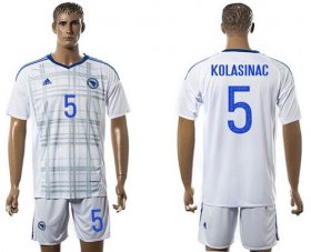 Wholesale Cheap Bosnia Herzegovina #5 Kolasinac Away Soccer Country Jersey