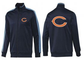Wholesale Cheap NFL Chicago Bears Team Logo Jacket Dark Blue_2