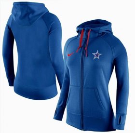 Wholesale Cheap Women\'s Nike Dallas Cowboys Full-Zip Performance Hoodie Blue