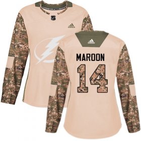 Cheap Adidas Lightning #14 Pat Maroon Camo Authentic 2017 Veterans Day Women\'s Stitched NHL Jersey