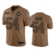 Cheap Men's Tampa Bay Buccaneers #54 Lavonte David 2023 Brown Salute To Service Limited Football Stitched Jersey