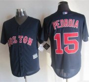 Wholesale Cheap Red Sox #15 Dustin Pedroia Navy Blue New Cool Base Stitched MLB Jersey