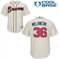 Wholesale Cheap Braves #36 Mark Melancon Cream New Cool Base Stitched MLB Jersey