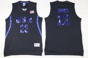 Wholesale Cheap 2016 Olympics Team USA Men's #23 LeBron James All Black Soul Swingman Jersey