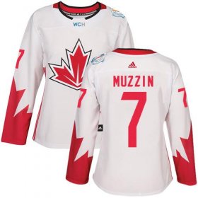 Wholesale Cheap Team Canada #7 Jake Muzzin White 2016 World Cup Women\'s Stitched NHL Jersey