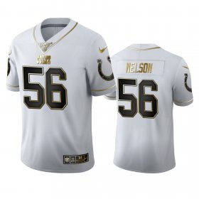 Wholesale Cheap Indianapolis Colts #56 Quenton Nelson Men\'s Nike White Golden Edition Vapor Limited NFL 100 Jersey