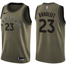 Wholesale Cheap Nike Toronto Raptors #23 Fred VanVleet Green Salute to Service NBA Swingman Jersey