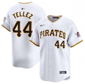 Cheap Men\'s Pittsburgh Pirates #44 Rowdy Tellez White Home Limited Baseball Stitched Jersey