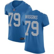 Wholesale Cheap Nike Lions #79 Kenny Wiggins Blue Throwback Men's Stitched NFL Vapor Untouchable Elite Jersey