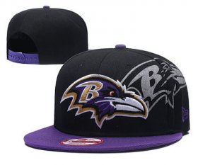 Wholesale Cheap NFL Baltimore Ravens Flock Black Adjustable Hat