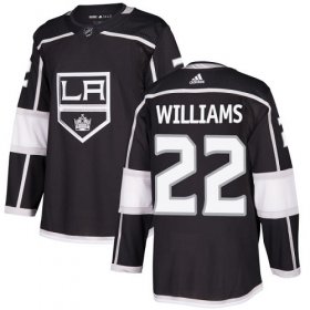 Wholesale Cheap Adidas Kings #22 Tiger Williams Black Home Authentic Stitched NHL Jersey