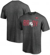 Wholesale Cheap Men's Tampa Bay Buccaneers Tom Brady Fanatics Branded Heather Charcoal GOAT T-Shirt
