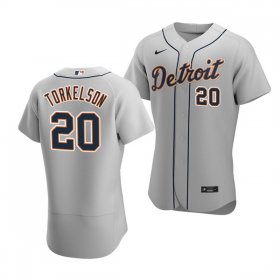 Wholesale Cheap Men\'s Detroit Tigers #20 Spencer Torkelson Gray Flex Base Stitched Jersey