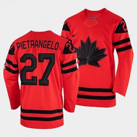 Wholesale Cheap Men\'s Alex Pietrangelo Canada Hockey Red 2022 Beijing Winter Olympic #27 Away Rrplica Jersey