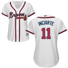Wholesale Cheap Braves #11 Ender Inciarte White Home Women\'s Stitched MLB Jersey