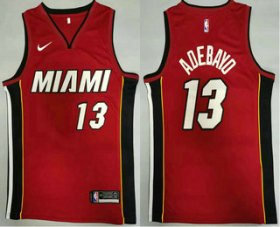 Wholesale Cheap Men\'s Miami Heat #13 Bam Adebayo Red 2020 Nike Swingman Stitched NBA Jersey