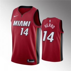 Wholesale Cheap Men\'s Miami Heat #14 Tyler Herro 2019-20 Statement Rookie Jersey Red