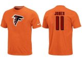 Wholesale Cheap Nike Atlanta Falcons #11 Julio Jones Name & Number NFL T-Shirt Orange