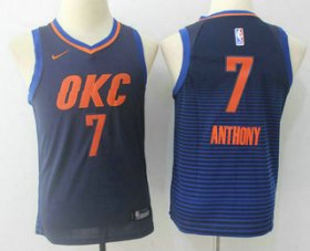 Cheap Youth Oklahoma City Thunder #7 Carmelo Anthony Navy Blue 2017-2018 Nike Swingman Stitched NBA Jersey