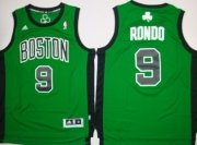 Wholesale Cheap Boston Celtics #9 Rajon Rondo Revolution 30 Swingman Green With Black Jersey